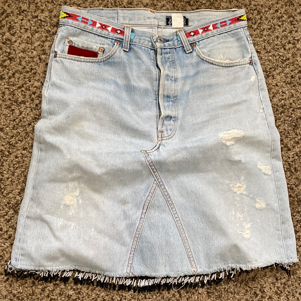 Hand beaded vintage skirt